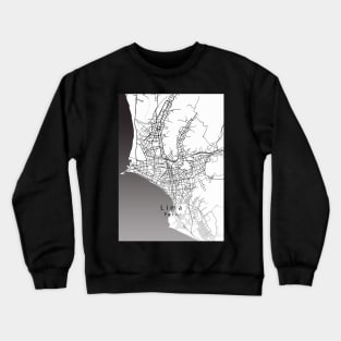 Lima Peru City Map Crewneck Sweatshirt